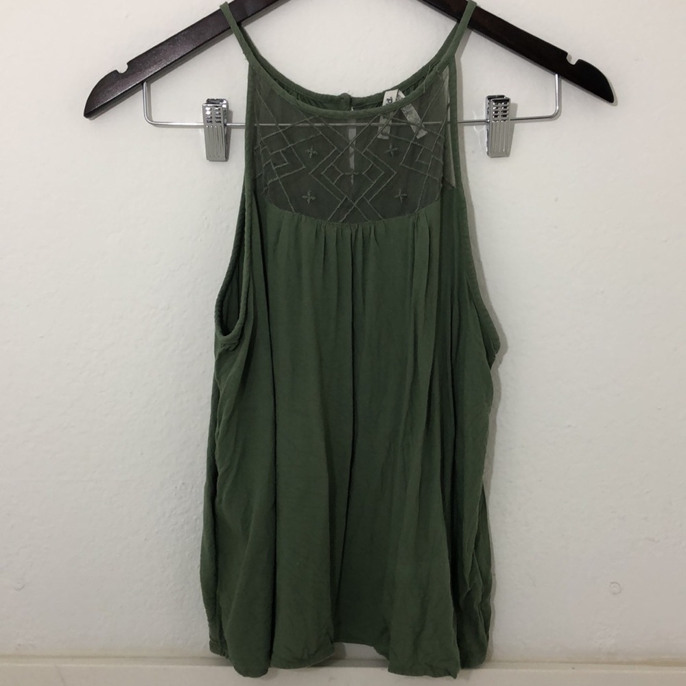 Mudd Green Spaghetti Strap top